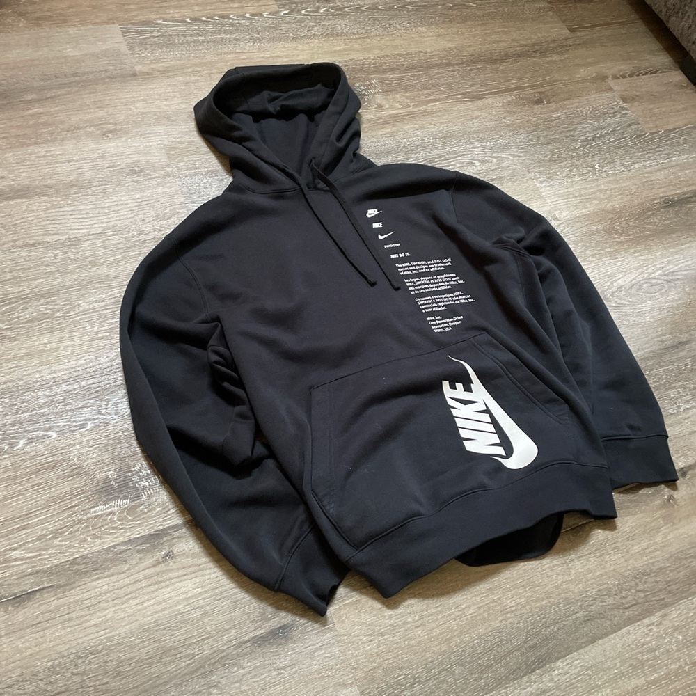 Black and white Nike hoodie